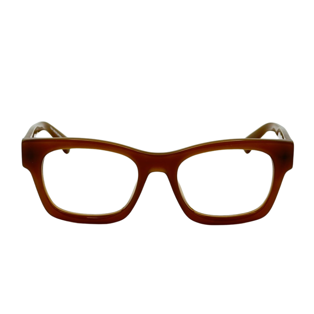 Armazón Oftálmico Unisex Off-White OERJ078F24PLA0017400 Café Cuadrado Medium