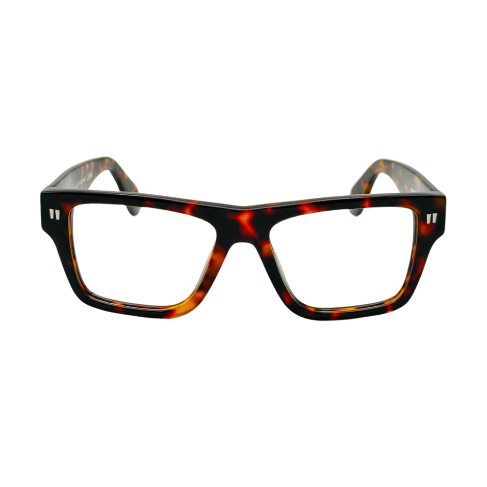Armazón Oftálmico Unisex Off-White OERJ075F24PLA0016000 Café Cuadrado Large