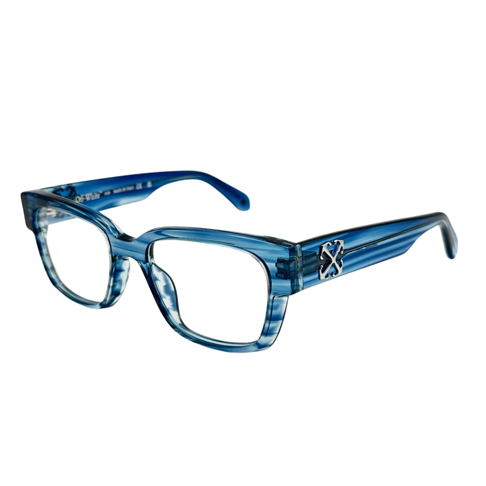 Armazón Oftálmico Unisex Off-White OERJ059C99PLA0014400 Azul Cuadrado Medium