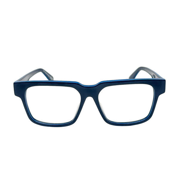 Armazón Oftálmico Unisex Off-White OERJ07LF24PLA0014800 Azul Cuadrado Medium