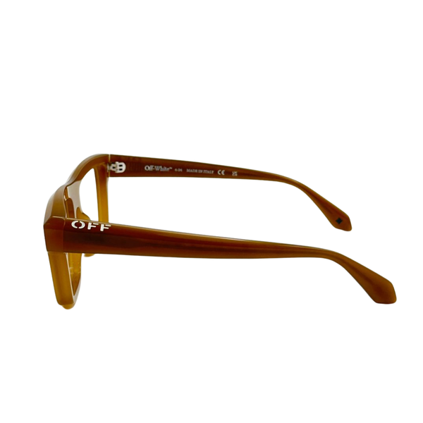 Armazón Oftálmico Unisex Off-White OERJ07HF24PLA0017400 Café Cuadrado Large