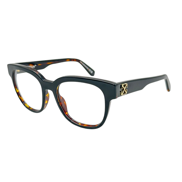 Armazón Oftálmico Unisex Off-White OERJ07OF24PLA0011000 Café Redondo Medium