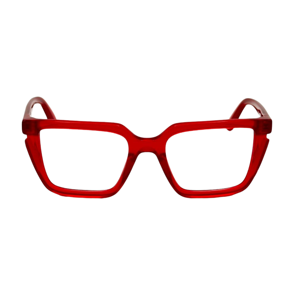 Armazón Oftálmico Unisex Off-White OERJ052C99PLA0012500 Rojo Cuadrado Medium