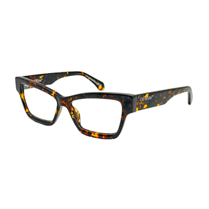 Armazón Oftálmico Unisex Off-White OERJ077F24PLA0016000 Café Cat-Eye Medium