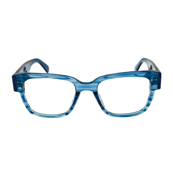 Armazón Oftálmico Unisex Off-White OERJ059C99PLA0014400 Azul Cuadrado Medium