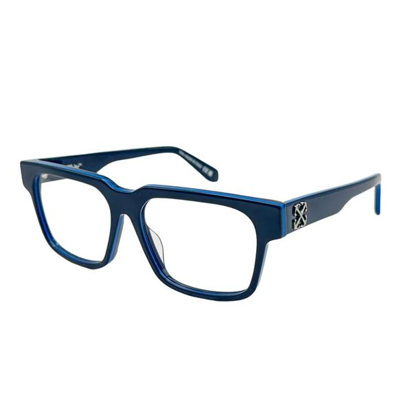 Armazón Oftálmico Unisex Off-White OERJ07LF24PLA0014800 Azul Cuadrado Medium