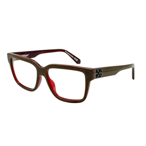 Armazón Oftálmico Unisex Off-White OERJ07MF24PLA0017400 Café Cuadrado Large
