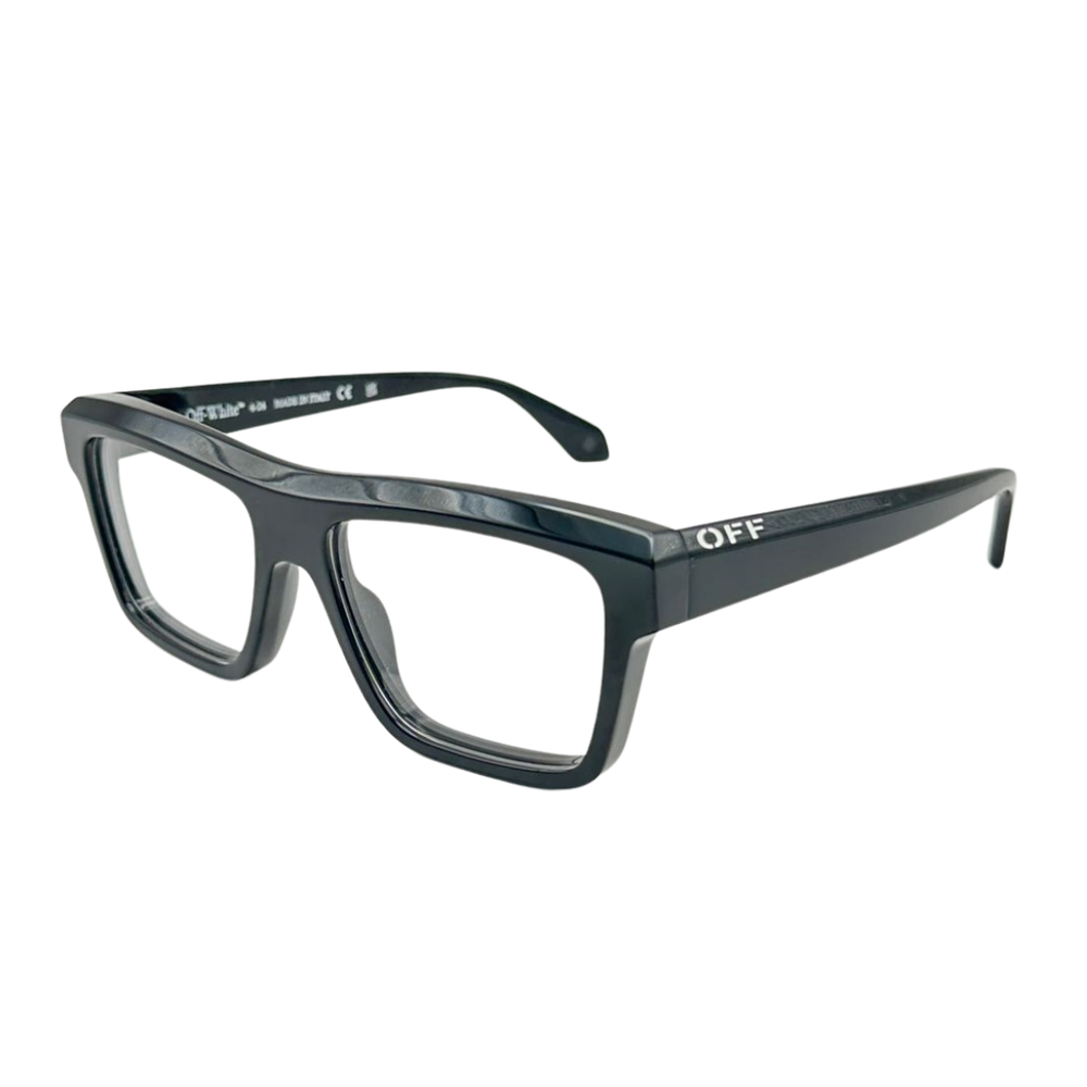 Armazón Oftálmico Unisex Off-White OERJ07HF24PLA0011000 Negro Cuadrado Large