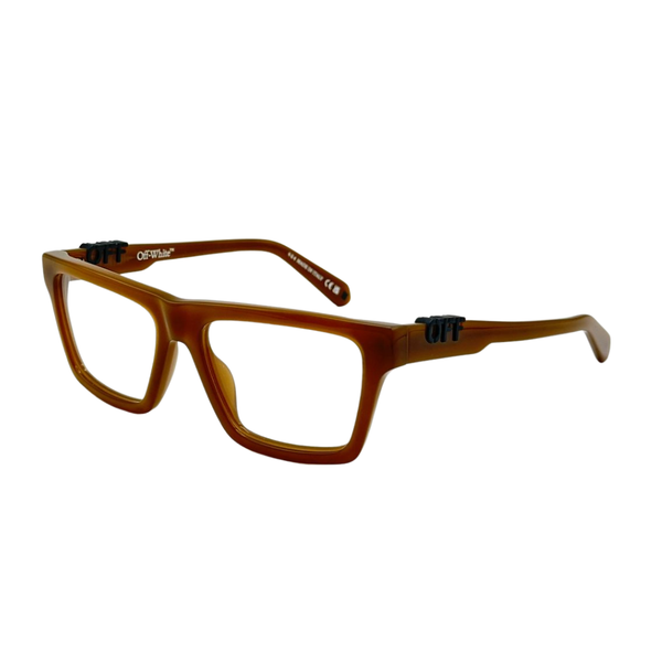 Armazón Oftálmico Unisex Off-White OERJ07BF24PLA0017400 Café Cuadrado Large