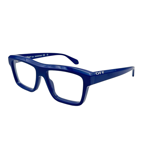 Armazón Oftálmico Unisex Off-White OERJ07HF24PLA0014500 Azul Cuadrado Large