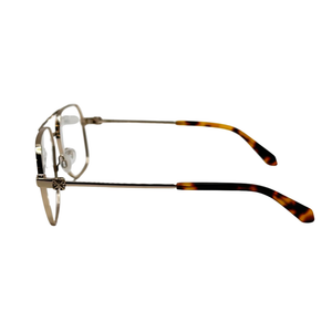 Armazón Oftálmico Unisex Off-White OERJ07JF24MET0017600 Dorado Aviador Large