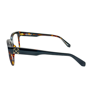 Armazón Oftálmico Unisex Off-White OERJ07OF24PLA0011000 Café Redondo Medium