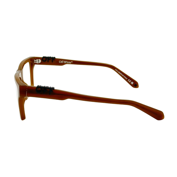 Armazón Oftálmico Unisex Off-White OERJ07BF24PLA0017400 Café Cuadrado Large