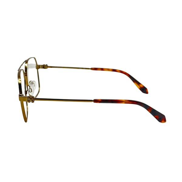 Armazón Oftálmico Unisex Off-White OERJ07JF24MET0017500 Bronce Aviador Large