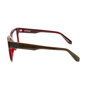 Armazón Oftálmico Unisex Off-White OERJ07MF24PLA0017400 Café Cuadrado Large