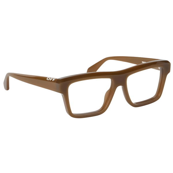 Armazón Oftálmico Unisex Off-White OERJ07HF24PLA0017400 Café Cuadrado Large