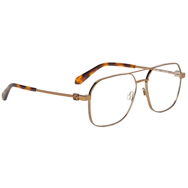 Armazón Oftálmico Unisex Off-White OERJ07JF24MET0017500 Bronce Aviador Large