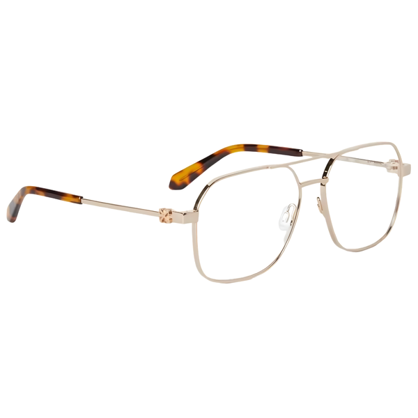 Armazón Oftálmico Unisex Off-White OERJ07JF24MET0017600 Dorado Aviador Large